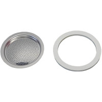 Dichtungsring und Filtersieb für 4 Tassen Edelstahl Espressokocher